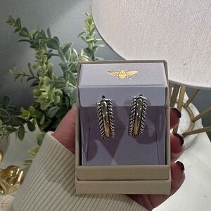 Silver and Gold Hoop Earrings